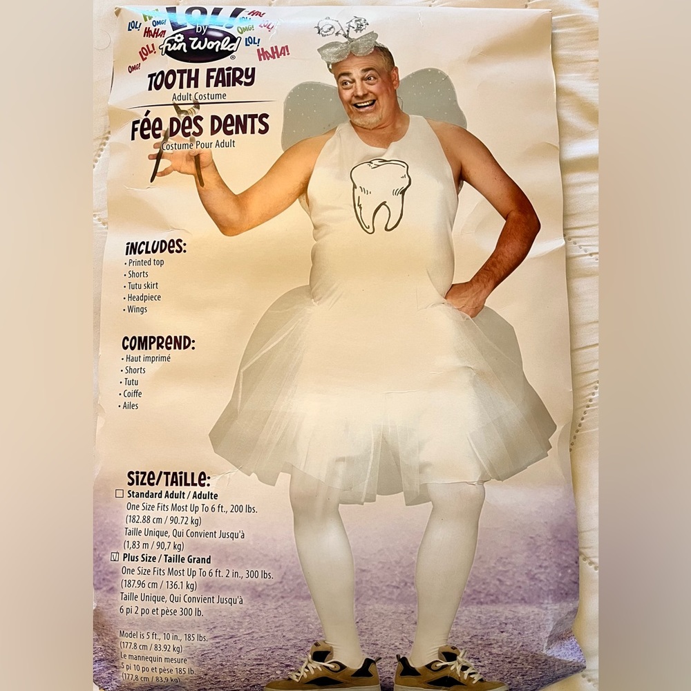 Men’s XL Tooth Fairy Costume